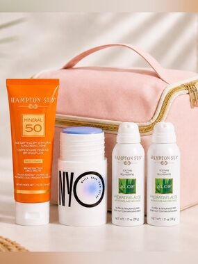 Hampton Sun Luxury Skincare Bundle – SPF 50 +  2 Hydrating Aloe + WOS Clay Mask